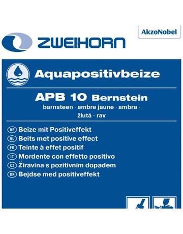 Aquapositivbeize APB 10 bernstein 1 l - Zweihorn